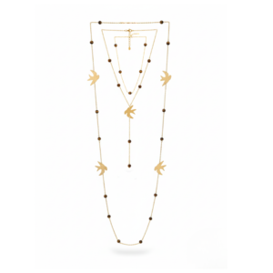 Triple Layer Choker Necklace – Bird Design