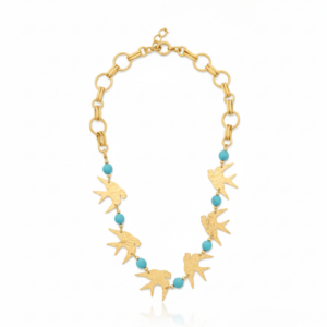 Turquoise Bird Statement Necklace