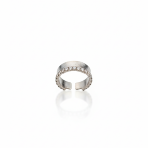 Minimal Crystal Edge Open Band Ring (Gold / Silver)
