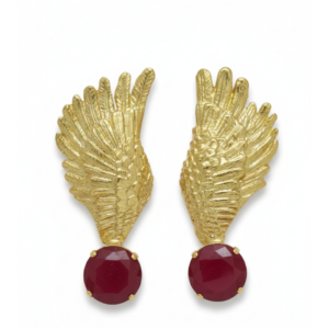 Wing-Inspired Drop Earrings – Bold Sculptural Design